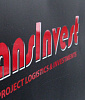 Бумажные пакеты "RTransInvest" c логотипом черные с нанесением логотипа