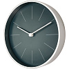 Часы настенные Spark, темно-синие с нанесением логотипа