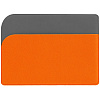 Чехол для карточек Dual, оранжевый с нанесением логотипа