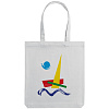 Холщовая сумка «Форма Лахты», белая с нанесением логотипа