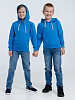 Толстовка с капюшоном детская Kirenga Kids, бирюзовая с нанесением логотипа