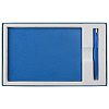 Коробка Adviser под ежедневник, ручку, синяя с нанесением логотипа