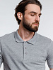 Рубашка поло мужская Adam, серый меланж с нанесением логотипа