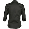 Рубашка женская с рукавом 3/4 EFFECT 140, черная с нанесением логотипа