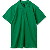 Рубашка поло мужская SUMMER 170, ярко-зеленая с нанесением логотипа