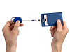 Ретрактор Access New с карабином, синий с нанесением логотипа