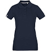 Рубашка поло женская Virma Premium Lady, темно-синяя с нанесением логотипа