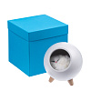 Коробка Cube, S, голубая с нанесением логотипа