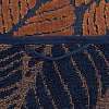 Полотенце In Leaf, большое, синее с горчичным с нанесением логотипа