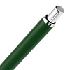 Ручка шариковая Slim Beam, зеленая с нанесением логотипа