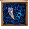 Букет сухоцветов Adorno, синий с нанесением логотипа
