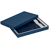 Набор Gems: ежедневник и ручка, синий с нанесением логотипа