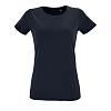 Футболка женская Regent Fit Women, темно-синяя (кобальт) с нанесением логотипа