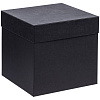Коробка Cube, M, черная с нанесением логотипа