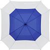 Квадратный зонт-трость Octagon, синий с белым с нанесением логотипа