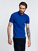 Рубашка поло мужская Adam, ярко-синяя с нанесением логотипа