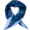 Платок Tourbillon Silk, синий с нанесением логотипа