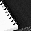 Планинг Linen, недатированный, черный с нанесением логотипа