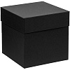 Коробка Cube, S, черная с нанесением логотипа