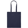 Холщовая сумка Basic 105, темно-синяя с нанесением логотипа