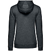 Толстовка с капюшоном женская Hoodie, серый меланж (антрацит) с нанесением логотипа