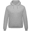 Толстовка Hooded, серый меланж с нанесением логотипа