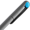 Ручка шариковая Prodir DS1 TMM Dot, серая с голубым с нанесением логотипа
