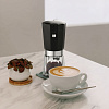 Портативная кофемолка Electric Coffee Grinder, черная с серебристым с нанесением логотипа