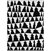Плед «Танцующий лес», черно-белый с нанесением логотипа