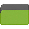 Чехол для карточек Dual, зеленый с нанесением логотипа