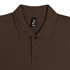 Рубашка поло мужская SUMMER 170, темно-коричневая (шоколад) с нанесением логотипа
