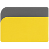 Чехол для карточек Dual, желтый с нанесением логотипа