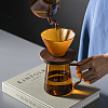 Кофейный набор Amber Coffee Maker Set, оранжевый с черным с нанесением логотипа