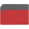 Чехол для карточек Dual, красный с нанесением логотипа
