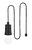Лампа портативная Lumin, черная с нанесением логотипа