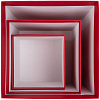 Коробка Cube, M, красная с нанесением логотипа