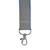 Лента светоотражающая Interlevel, синяя с серым с нанесением логотипа