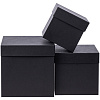 Коробка Cube, S, черная с нанесением логотипа
