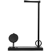 Зарядная станция с лампой Quick Trick, черная с нанесением логотипа