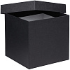 Коробка Cube, L, черная с нанесением логотипа