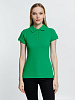 Рубашка поло женская Virma Premium Lady, зеленая с нанесением логотипа
