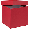 Коробка Cube, M, красная с нанесением логотипа