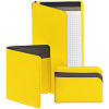 Чехол для карточек Dual, желтый с нанесением логотипа
