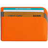 Чехол для карточек Dual, оранжевый с нанесением логотипа