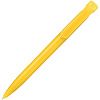 Ручка шариковая Clear Solid, желтая с нанесением логотипа