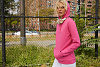 Толстовка с капюшоном женская Hoodie, светло-желтая с нанесением логотипа