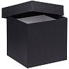 Коробка Cube, M, черная с нанесением логотипа
