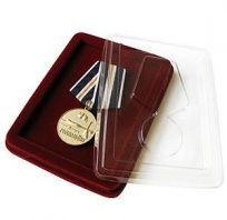 Коробка флокированная под медаль с пятиугольной колодкой