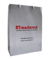 Бумажные пакеты "RTransInvest" c логотипом