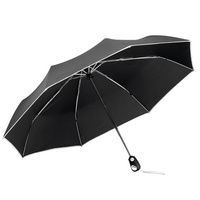 Складной зонт Drizzle, черный с белым